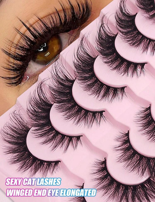 7 Pairs Cat Eye Faux Mink Eyelashes Natural Long
Manga Lashes