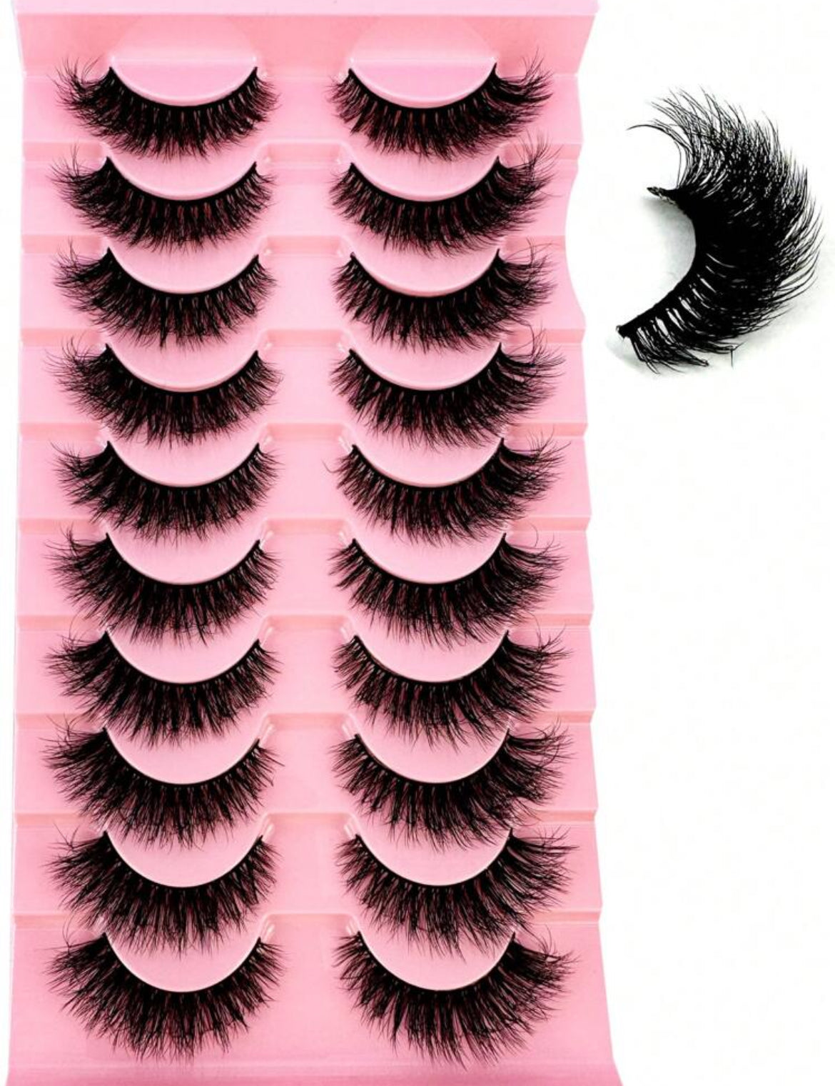 New 10 pairs natural long 3D mink false eyelashes fake Mink lashes