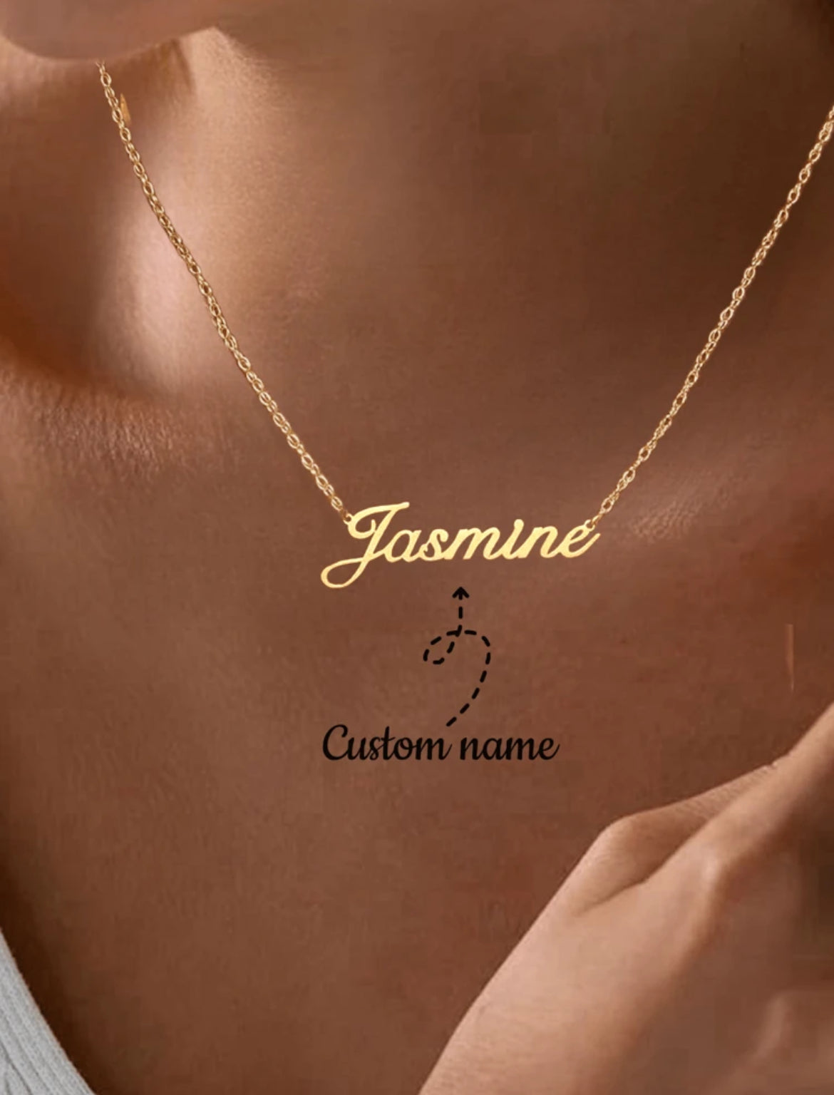 1pc Gold Personalized Simple Necklace (Read Description)