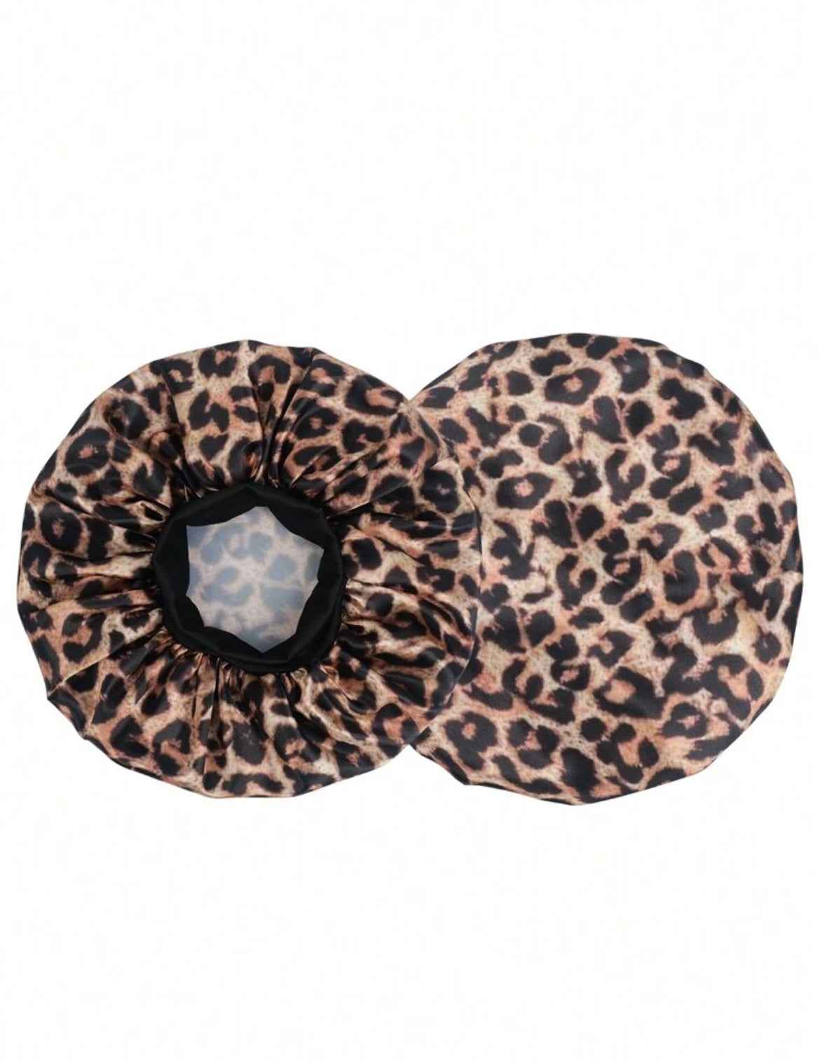 Top Notched Leopard Print Hair Bonnet Silk Bonnet Satin Bonnet