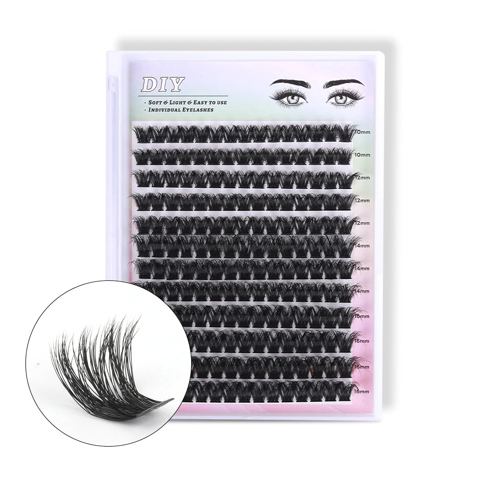 Eyelashes 240 Pcs Clusters Lash Bond and Seal Makeup tools DIY Lashes Extension kit for gluing Lashes Gluing Glue