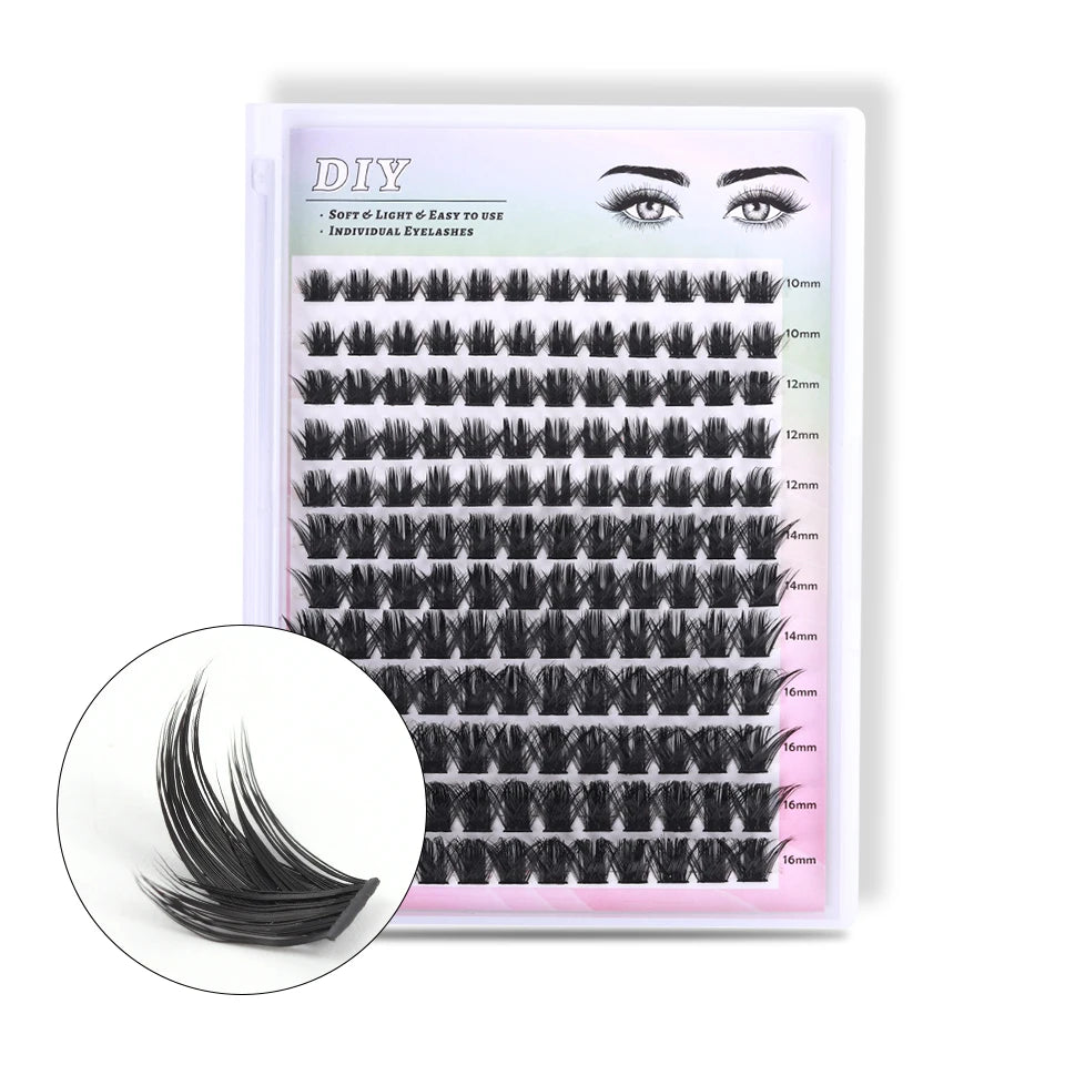 Eyelashes 240 Pcs Clusters Lash Bond and Seal Makeup tools DIY Lashes Extension kit for gluing Lashes Gluing Glue