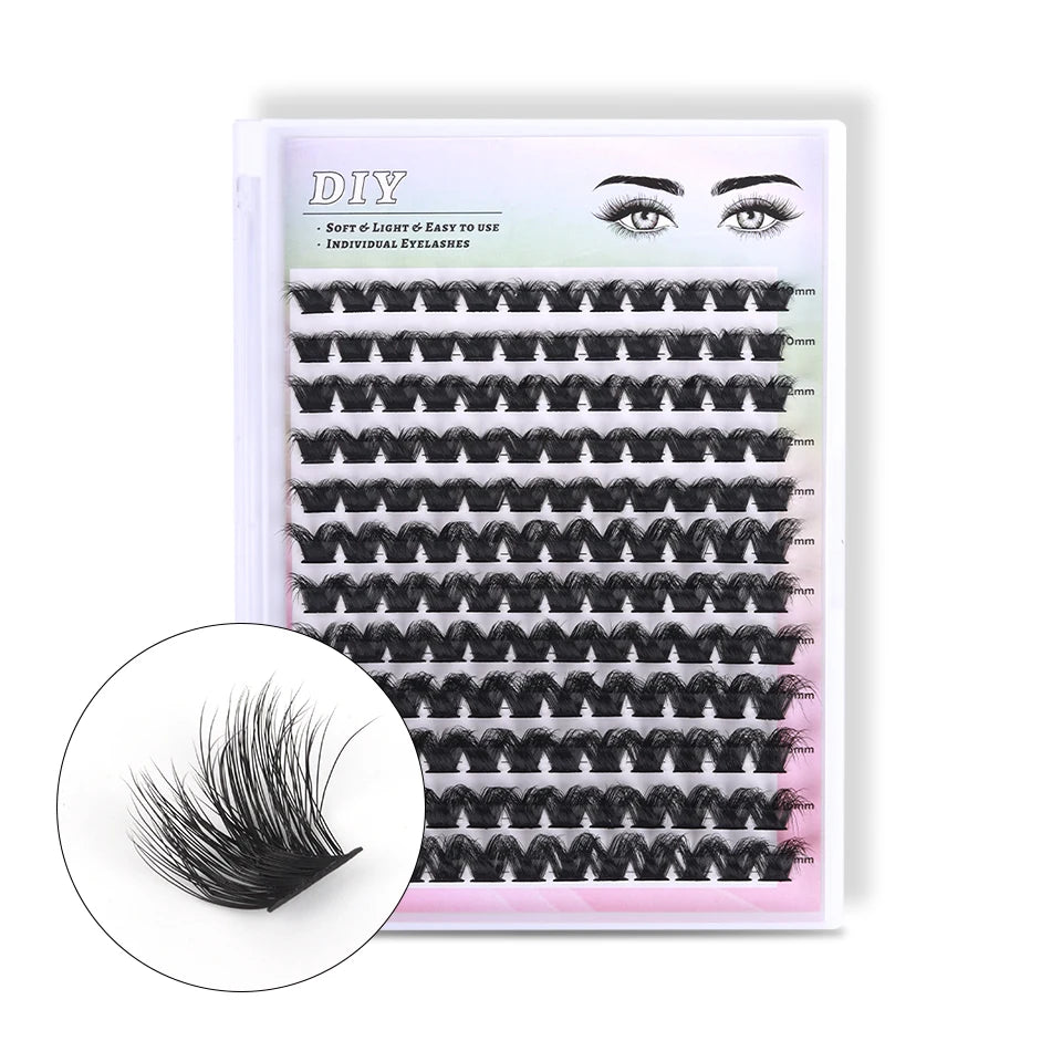 Eyelashes 240 Pcs Clusters Lash Bond and Seal Makeup tools DIY Lashes Extension kit for gluing Lashes Gluing Glue