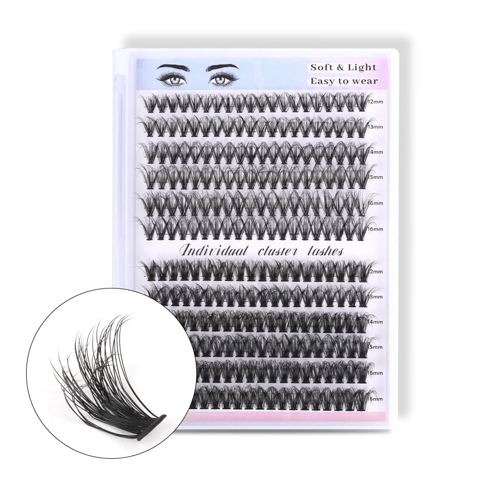 Eyelashes 240 Pcs Clusters Lash Bond and Seal Makeup tools DIY Lashes Extension kit for gluing Lashes Gluing Glue