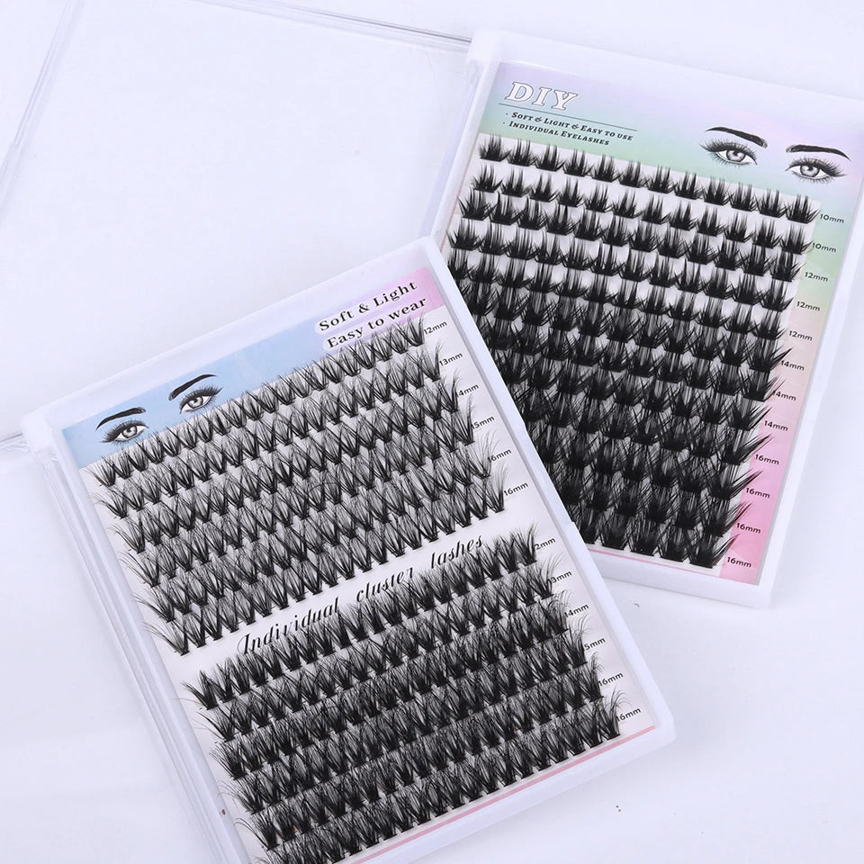 Eyelashes 240 Pcs Clusters Lash Bond and Seal Makeup tools DIY Lashes Extension kit for gluing Lashes Gluing Glue